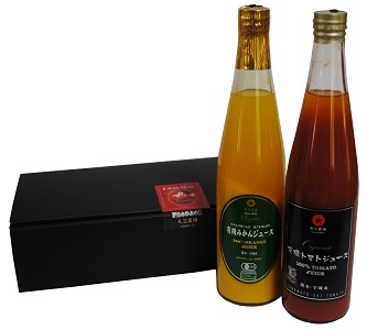 オレンジジュース トマトジュース 有機栽培100%ジュースセット トマト みかん 500ml 2本セット
