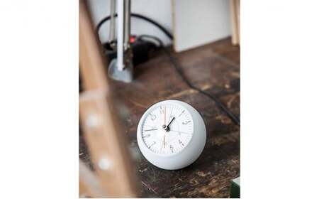 earth clock less / ホワイト（TIL19-09 WH）レムノス Lemnos 時計 工芸品 装飾品 民芸品 伝統技術 インテリア 五十嵐威暢 球体 地球 美しい おしゃれ  FAD-0874