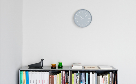 Draw wall clock / グレー（KK18-13 GY）レムノス Lemnos 時計 工芸品 装飾品 民芸品 伝統技術 インテリア 壁掛け時計 ガラス おしゃれ アクセント  FAD-0877