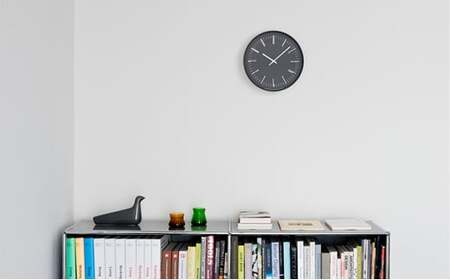 Draw wall clock / ブラック（KK18-13 BK）レムノス Lemnos 時計 工芸品 装飾品 民芸品 伝統技術 インテリア 壁掛け時計 ガラス おしゃれ アクセント  FAD-0876