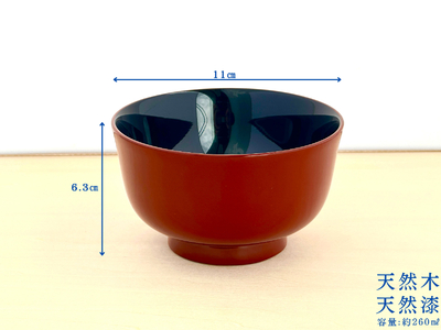 川連漆器 朱うるみ内黒3.6寸羽反汁椀 漆器 漆器 【(株)佐藤商事】[L5501]