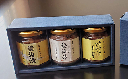 魚卸問屋のホタルイカ漬 3種セット（ 塩麹 醤油 レモン酢和え ）｜はりたや 冷凍 ほたるいか 魚貝類 魚介類 海鮮 海の幸 自家製 漬け 珍味 さっぱり 夏 おすすめ 晩酌 酒の肴 おつまみ セット グルメ お取り寄せ 北陸 富山県 富山湾 魚津市 送料無料