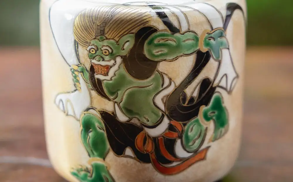 【小手鞠窯】香炉(風神雷神)｜京都 京焼 工芸品 人気［ 京都 京焼 清水焼 工芸品 人気 おすすめ 伝統工芸 お取り寄せ 通販 送料無料 ふるさと納税 ］