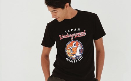 釧路市 マンホールTシャツ（黒）XL F4F-1556