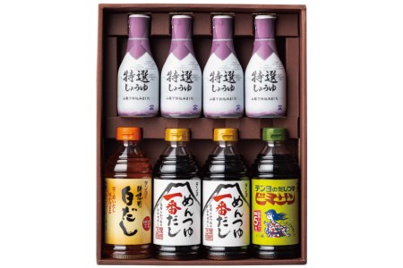 調味料 テンヨ お試し 4種セット TP-30 特選しょうゆ & だしつゆビミサン & 白だし & めんつゆ一番だし