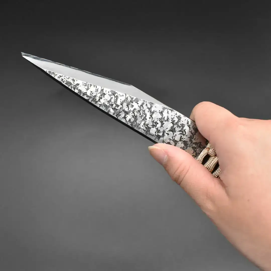 [山人] キャンプ切り出しナイフ 8分ロング 本革ケース付 キャンプ用品 アウトドア用品【050S005】