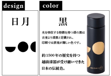 URUSHIPOKETLE　日月デザイン 120ml　黒