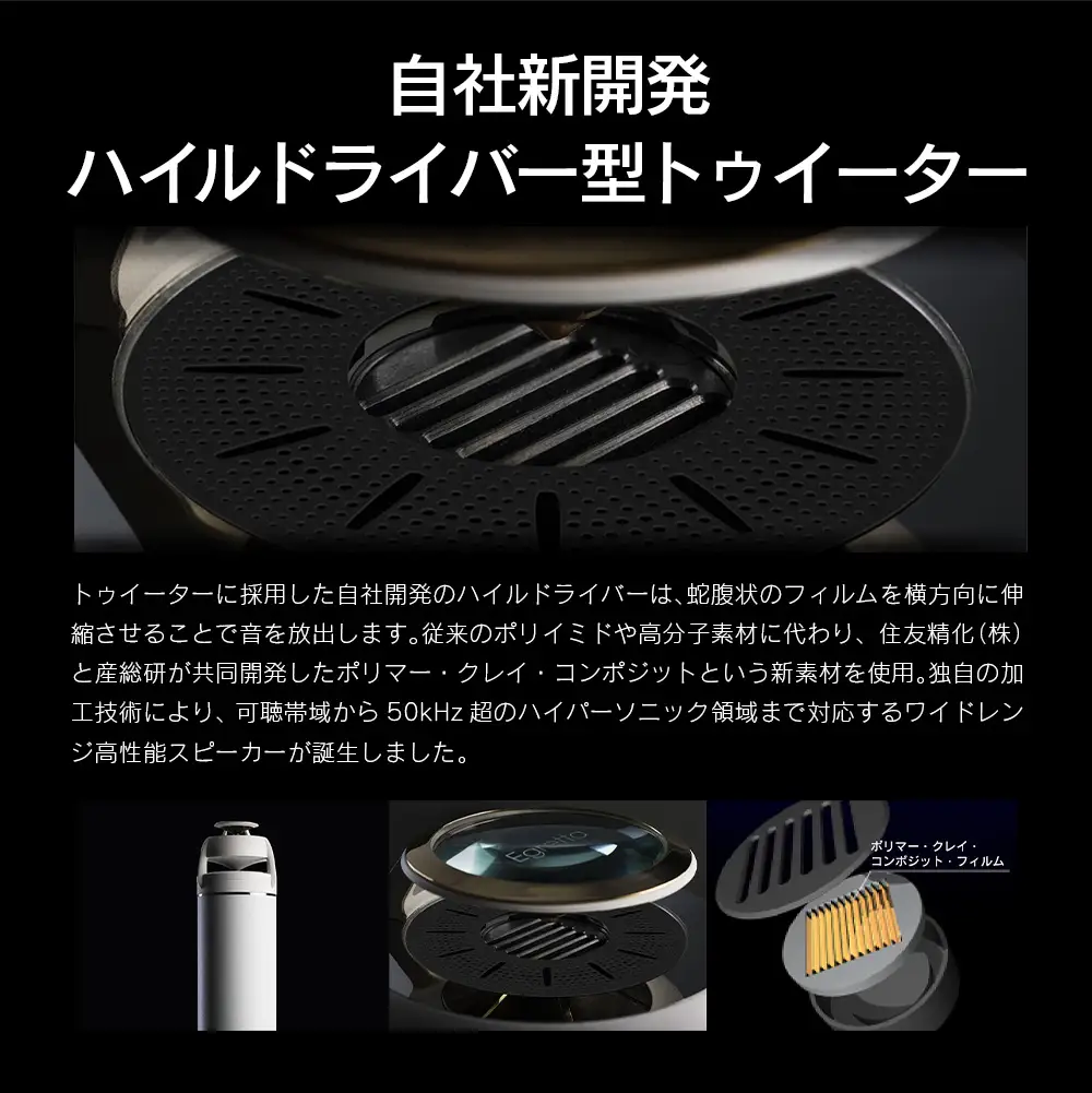 スピーカー オーディオ 全方位 無指向性 Egretta エグレッタ TS1000F ハイレゾ タワー型 オオアサ電子 アンプ非搭載 2本1組_OE025_003