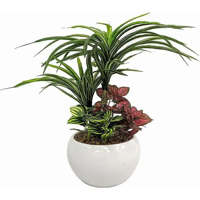 人工観葉植物　ユッカ寄せ植えジャングルポット