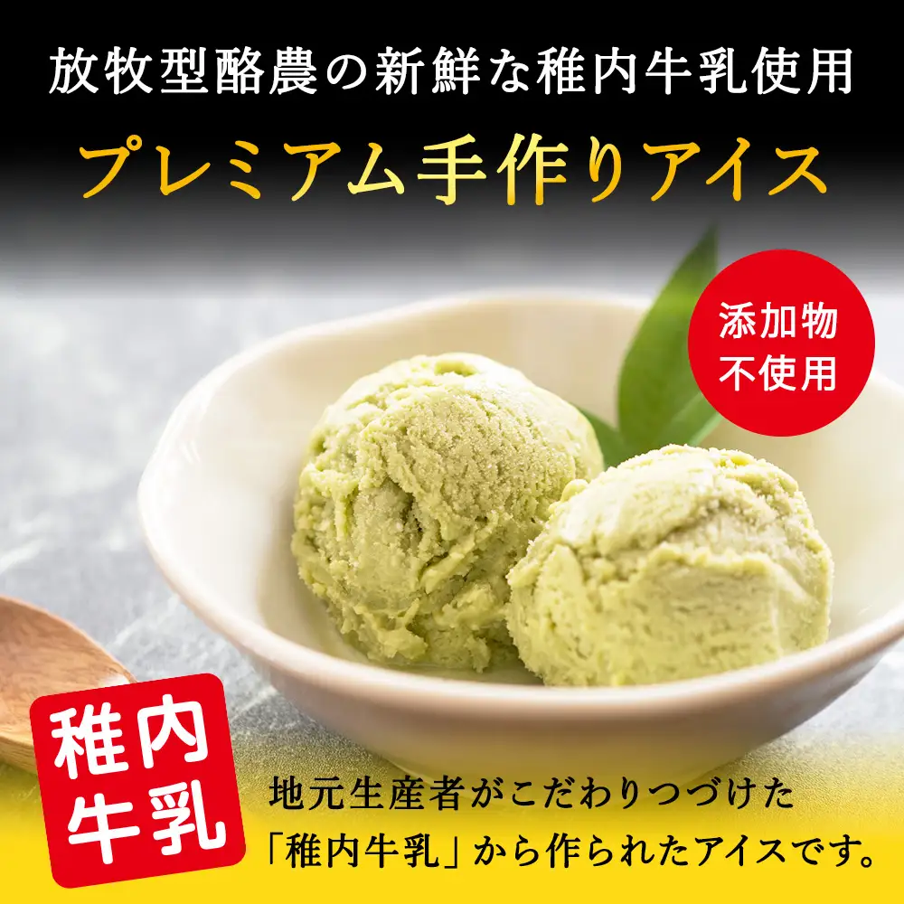 【業務用】稚内牛乳アイスクリーム2000mクマザサ×コーヒー牛乳2個セット【配送不可地域：離島・沖縄県】