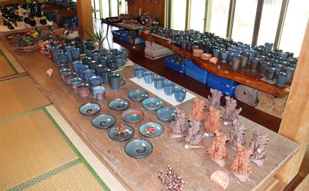 やちむん  久米島の土100%で制作！久米島ブルーグリーンのマグカップ 焼き物