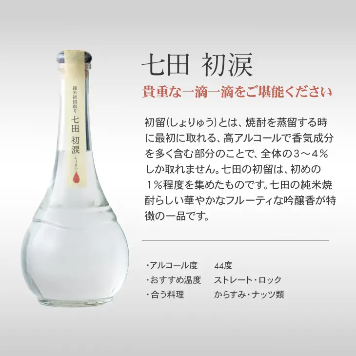 七田初涙500ml 天山酒造 焼酎送 地酒  B180-019