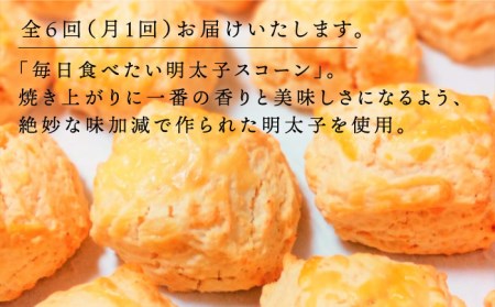 【全6回定期便】明太 チーズ スコーン 12個 セット   糸島市 / スコーン専門店キナフク  焼き菓子 焼菓子 洋菓子 スイーツ 明太子 パン [AFA022]