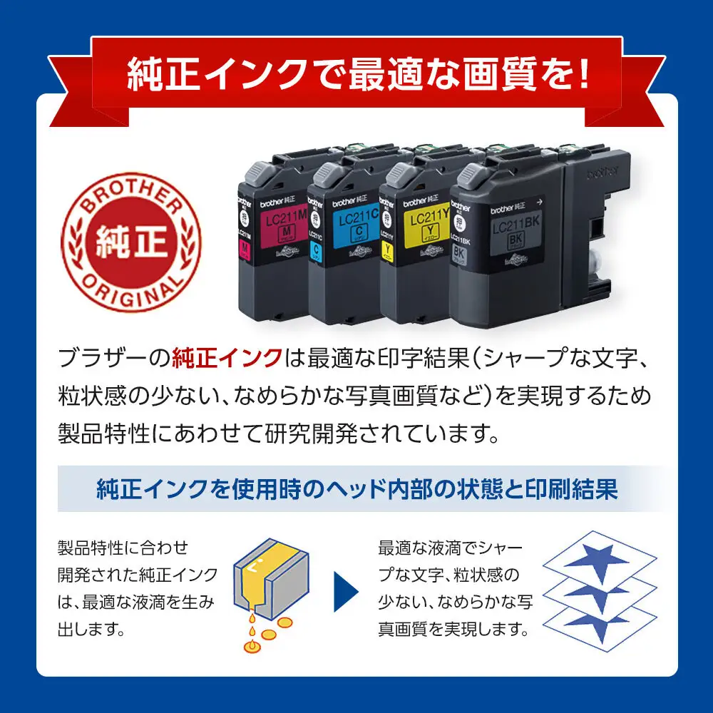 【ブラザー　純正インクカートリッジ】LC211-4PK