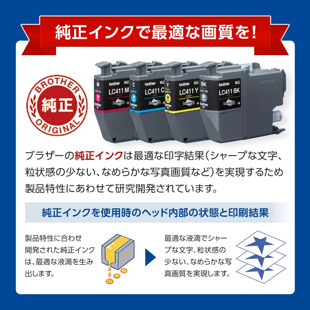 【ブラザー　純正インクカートリッジ】LC411-4PK