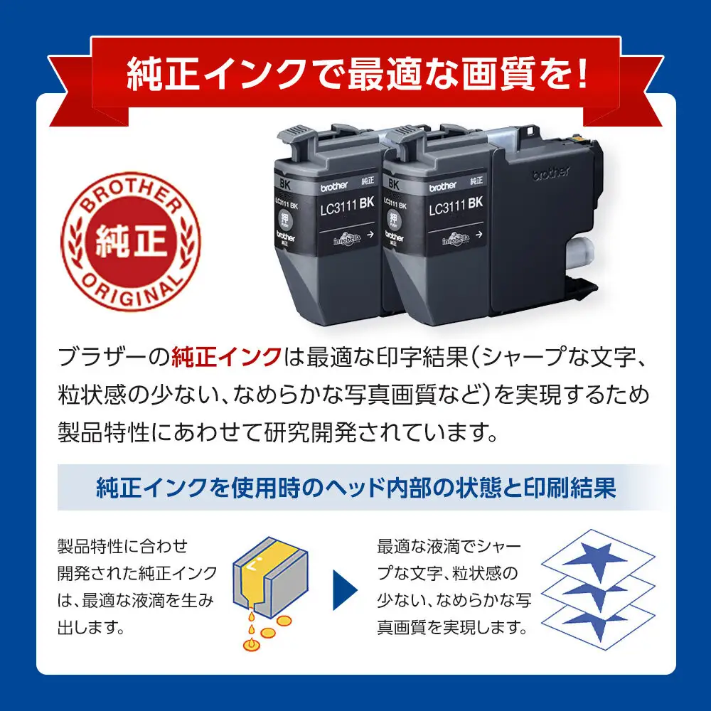 【ブラザー　純正インクカートリッジ】LC3111BK-2PK