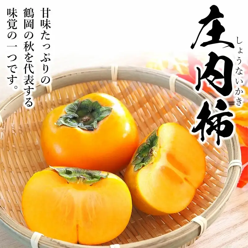 【令和8年産先行予約】 庄内柿 (L～4Lサイズ) 秀品 約5kg (25～31個) 山形県鶴岡市産　株式会社 元青果