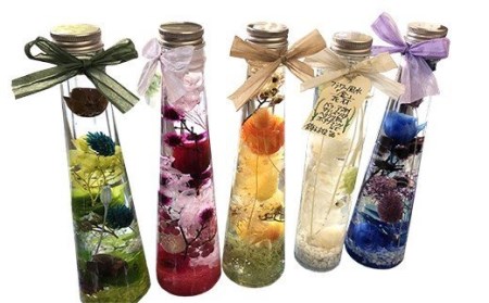 フラワー風水で作るハーバリウム「恋愛運」2本