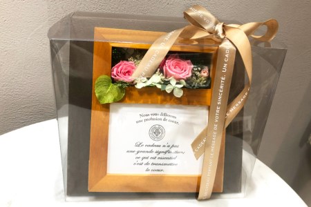 プリザーブドフラワー 写真立て 20×22×14cm 花 [littleprincess 石川県 宝達志水町 38600108]