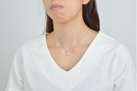 真珠 ハート デザイン パール ペンダント 7.5 - 8.0 mm 井上真珠店 ジルコニア シルバー ネックレス アクセサリー ファッション ジュエリー akoya アコヤ真珠 本真珠 高級 プレゼント 贈り物 贈答品 贈答用 特産品 国産 愛媛 宇和島 A072-004001