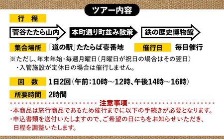招待券 菅谷たたら山内マイカーツアー（ペアご招待） [AIBB006] 