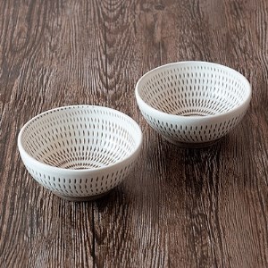 小石原焼 カネハ窯 飛び鉋小鉢セット(両面) AA84