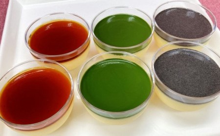 プリン3種類（キャラメル、抹茶、黒胡麻）詰め合わせ（計 6個入り）[ZB451]