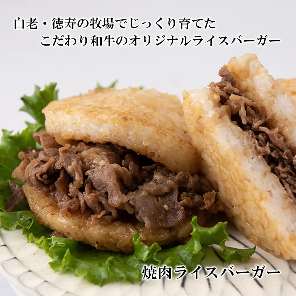 定期便 12カ月 和牛 ライスバーガー 食べ比べ 6個セット＜徳寿＞