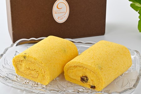 10-30 中山かぼちゃロール | ロールケーキ 2本 (1本 12cm) 南瓜 おやつ お菓子