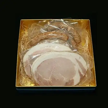 吉野ハムの着色料・保存料無添加ロースハム(スライス)(210g)、ソーセージ(3本)×2_肉 ハム 豚肉   肉 ソーセージ・ウインナー 豚肉 _【配送不可地域：離島】【1088242】