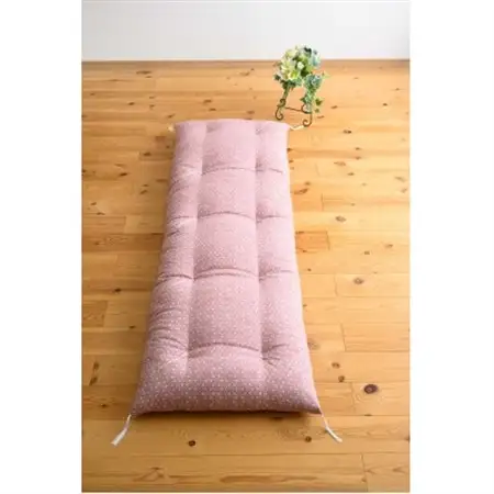 ピンク花3人掛け用ごろ寝座布団1枚_雑貨・日用品  家具・インテリア _【1118989】