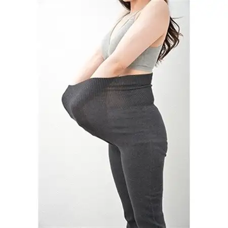 日本製 オーガニックコットン ルームパンツ 10分丈 腹巻パンツ チャコール (615-7161)_装飾品・工芸品  洋服 _【1088665】