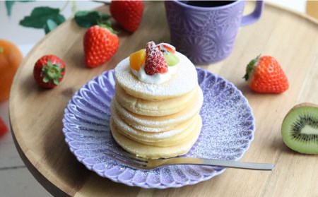 【波佐見焼】マリーゴールド プレート M ヴァイオレット 2枚セット ケーキ皿 取り皿 食器 皿 【翔芳窯】 [FE107]  波佐見焼