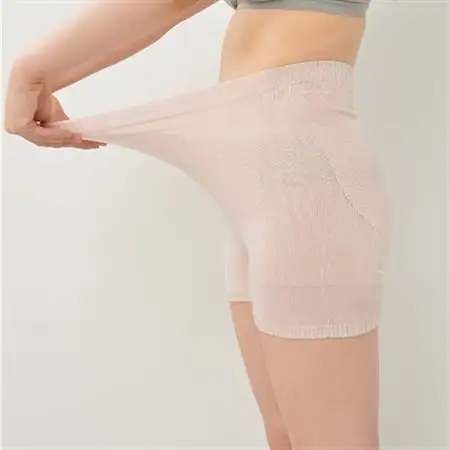日本製 シルク 腹巻パンツ 1分丈 無縫製 天然繊維 タグフリー ピンク (611-7527)_装飾品・工芸品  服飾小物 _【1256218】