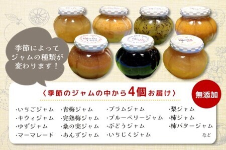 季節の宝石 無添加手作りジャム 4種 K070005