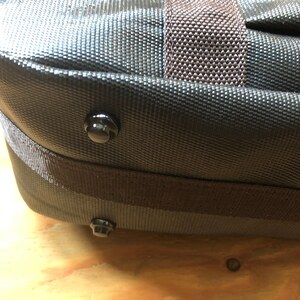 11-60BR　【SUWAプレミアム】FIRE HOSE PRODUCTS　ボストンバック　ブラック（S）（パイピングカラー：茶）／バッグ ブラック メンズ ボストン 旅行 鞄 カバン 信州 諏訪
