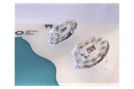箸置き 丸タイプ 2個セット / 信州諏訪ガラスの里 目黒工芸社 工芸品 SUWAプレミアム 信州 長野県 諏訪市 諏訪 [11-69]
