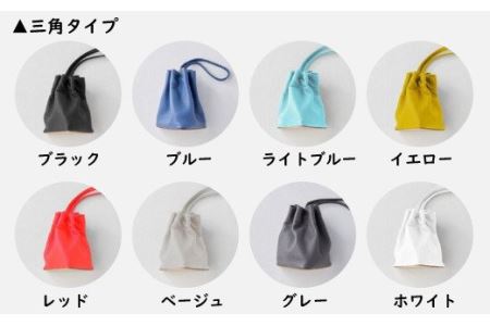 革靴の製法で作る巾着バック(バック底：三角、カラー：イエロー)_0008-001-T03-2-4