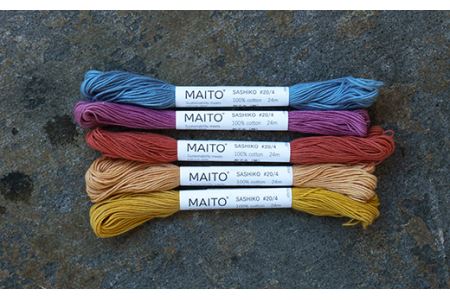 草木染め 刺し子糸5本セット_0089-004-T03