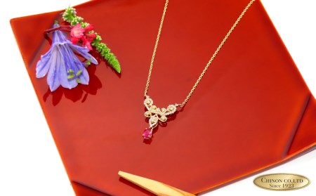 K18イエローゴールド ルビーペンダント ジュエリー 宝石 ネックレス