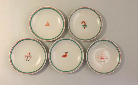 瑞峯窯 有田焼 クリスマス 小皿５種 原重製陶所 食器 器 うつわ 陶磁器 皿 ギフト 贈答 35000円 3.5万円 A35-404