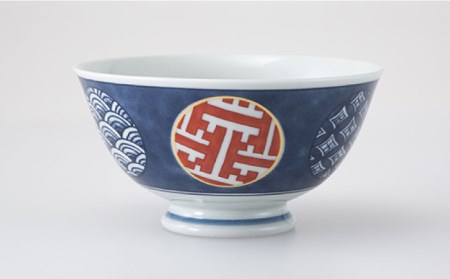 【波佐見焼】染錦文様 飯碗揃 茶碗 5点セット 食器 皿 【西海陶器】 1 20635 [OA247]  波佐見焼
