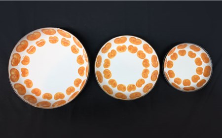 【波佐見焼】Antique Style プレート オレンジ 3枚セット パスタ皿 ケーキ皿 食器 皿 【協立陶器】 [TC80] 波佐見焼