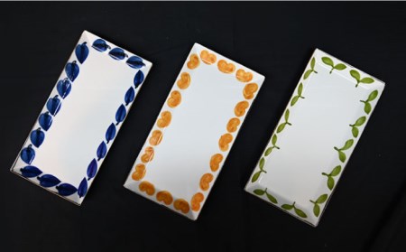 【波佐見焼】Antique Style 長皿 3枚セット 角皿 プレート 食器 皿 【協立陶器】 [TC83] 波佐見焼