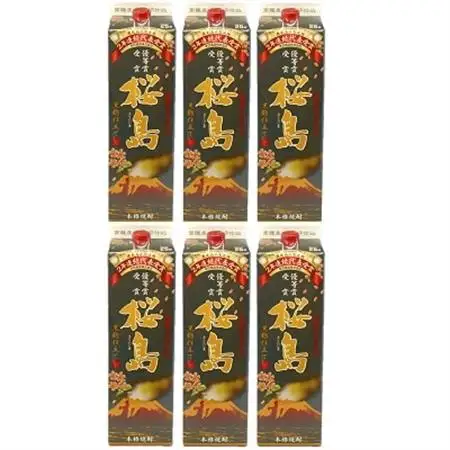 紙パック入焼酎 「黒桜島」 1.8L×6本セット【1186265】