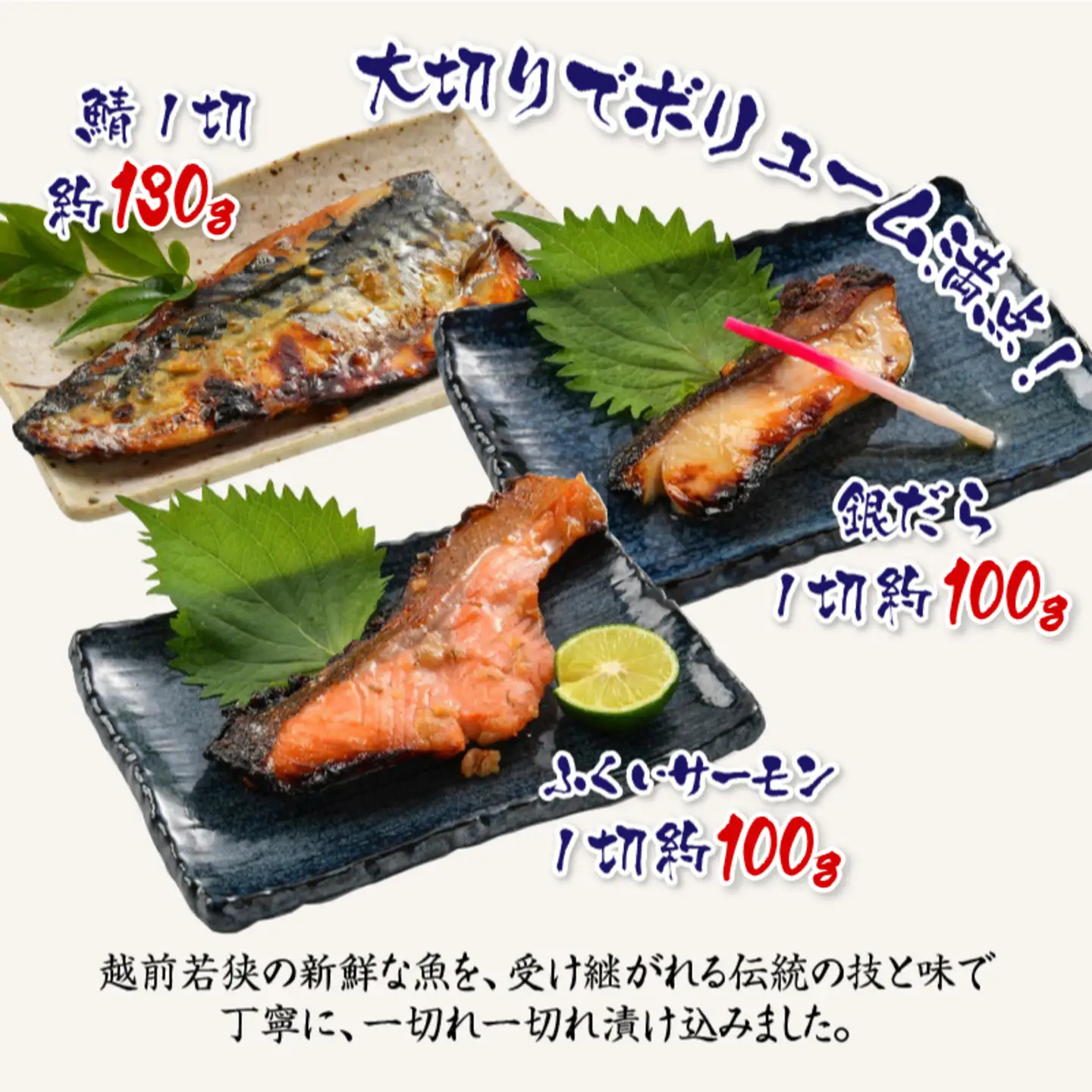 もろみ漬け 3種セット（銀だら・ふくいサーモン・鯖） 