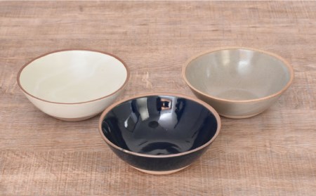 【美濃焼】ソイル 深鉢（小）3色セット【金正陶器】≪土岐市≫ 食器 鉢 小鉢 副菜鉢 取り鉢 ボウル サラダボウル デザートボウル ホワイト グレー ネイビー 白 灰色 紺色 セット 食器セット 送料無料 [MAK029]
