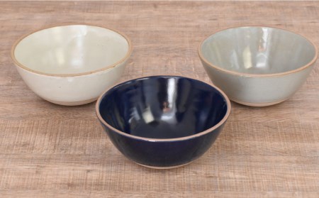 【美濃焼】ソイル ボウル（小）3色セット【金正陶器】≪土岐市≫ 食器 鉢 小鉢 副菜鉢 ボウル サラダボウル デザートボウル ホワイト グレー ネイビー 白 灰色 紺色 食器セット セット 送料無料 [MAK033]