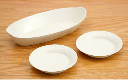有田焼 オリジナル楕円鉢＆取皿セット【藍土】 皿 おさら 食器 器 30000円 3万円 A30-655