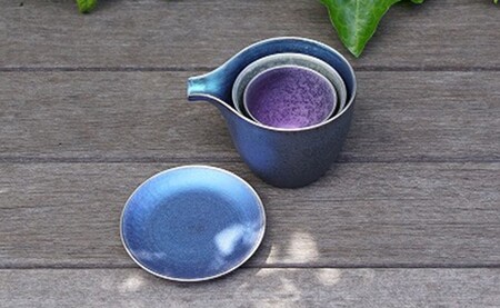 有田焼 麟 Lin プラチナ 旅酒器【金照堂】和食器 食器 酒器 片口 ぐい呑み ぐいのみ おちょこ お猪口 カップ 酒器セット 晩酌 盃 メタリック ハレの日 お祝い かっこいい おしゃれ スタッキング ギフト A70-184